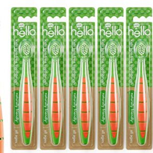 Hello Kids Toddler Soft Bristle Toothbrush, BPA Free, Vegan, Promotes Oral and Gum Health for All Ages, 6 Count