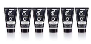 hello travel size activated charcoal epic whitening toothpaste, 6 count | sls free, fluoride free