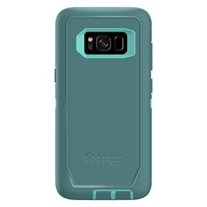 otterbox defender series for samsung galaxy s8 case only - bulk packaging - aqua mint way (aqua mint/mountain range green)