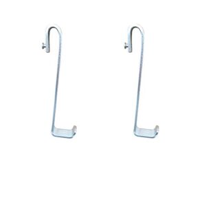 YES Time Shower Glass Door Hooks , 2 Piece Over The Door Hooks for Bathroom Frameless Glass Shower Door, Towel Hanger,Length 10cm/3.93" (Hook Inner Diameter of 9mm/0.35")