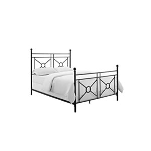 crosley furniture montgomery metal platform bed, king, black
