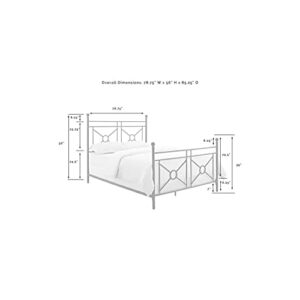 Crosley Furniture Montgomery Metal Platform Bed, King, Black