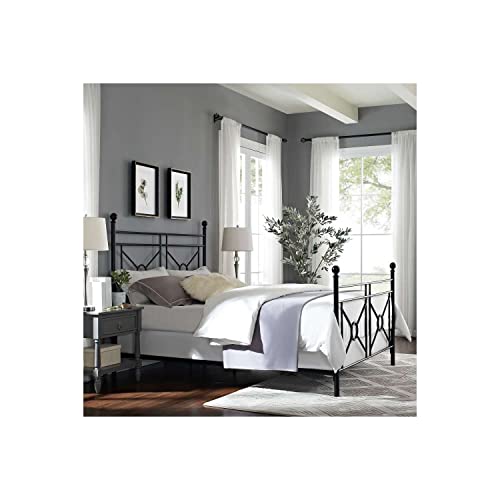 Crosley Furniture Montgomery Metal Platform Bed, King, Black