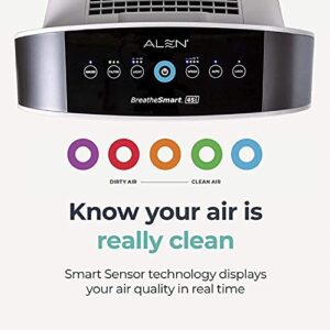 Alen BreatheSmart 45i Quiet HEPA Air Purifier, 800 SqFt Medical Grade Filtration, 99.9% Particle Removal, Allergies, Dust, Mold, Household Odor, Smoke, Long Filter Life, Weathered Gray