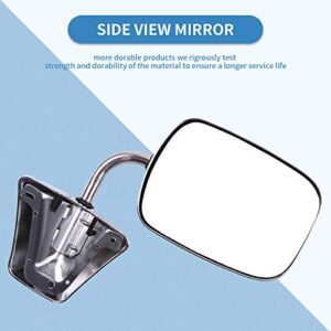 ECCPP Towing Mirror Replacement fit 1973-1991 For Chevy/For Chevy For GMC Jimmy Suburban C10 20 30/C/K1500 2500 3500/K15 25 35 Manual Stainless Mount Folding Chrome Side Mirror Plastic