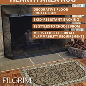 Pilgrim Home and Hearth Pilgrim 19637-1 Fireplace Hearth Rug, 27″ x 46″, Beautiful