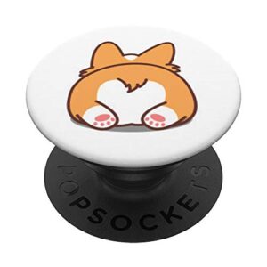 funny corgi butt popsockets popgrip: swappable grip for phones & tablets