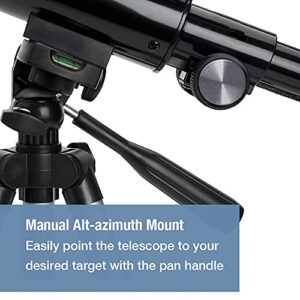Zhumell - 50mm Portable Refractor Telescope - Coated Glass Optics - Ideal Telescope for Beginners - Digiscoping Smartphone Adapter