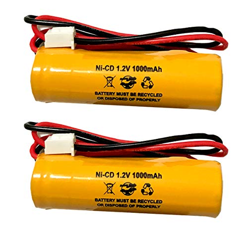 Battery Hawk (2 Pack) 1.2V Ni-CD 1.2V KRH15/51 Dison MINBO AA 1000 1000MAH KR-AA900MAH 1.2V Lithonia ELBCS01 Custom322 Custom-322 Exit Emergency Light