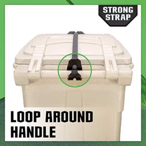 Blazer Brand Strong Strap Stretch Latch - Universal Lid Lock for Outdoor Garbage Cans (Starter Kit)