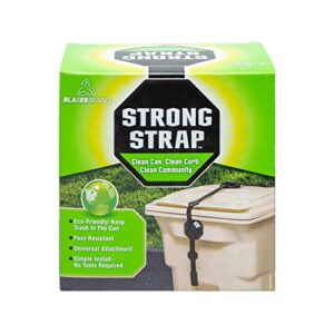 Blazer Brand Strong Strap Stretch Latch - Universal Lid Lock for Outdoor Garbage Cans (Starter Kit)