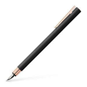 faber-castell neo slim fountain pen metal black,rose gold spring ef rose-gold