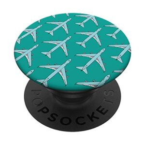 airplane pattern passenger plane pilot christmas gift popsockets grip and stand for phones and tablets