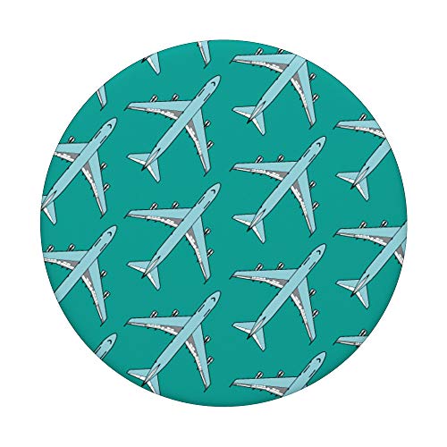 Airplane Pattern Passenger Plane Pilot Christmas Gift PopSockets Grip and Stand for Phones and Tablets