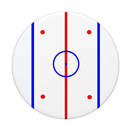 Hockey Rink Center Ice Face Off Circle Blue Line Red Line PopSockets PopGrip: Swappable Grip for Phones & Tablets