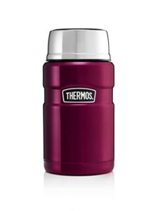 thermos food flask, stainless steel, raspberry, 710ml