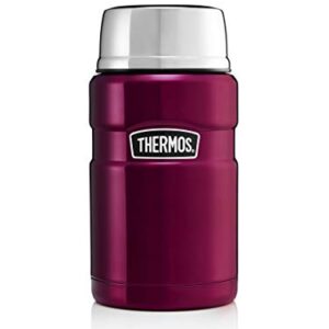 THERMOS Food Flask, Stainless Steel, Raspberry, 710ml