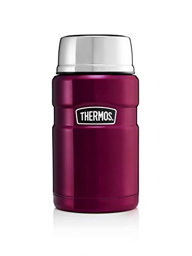 THERMOS Food Flask, Stainless Steel, Raspberry, 710ml