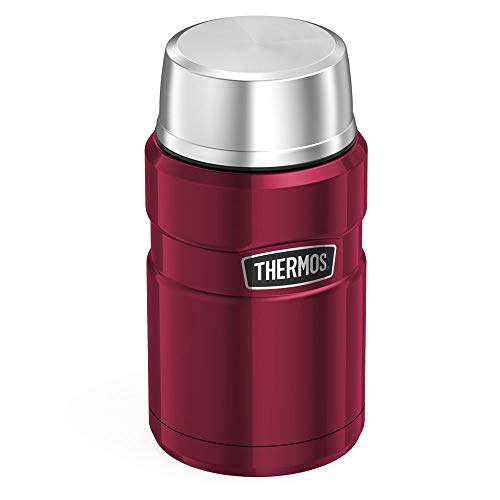 THERMOS Food Flask, Stainless Steel, Raspberry, 710ml