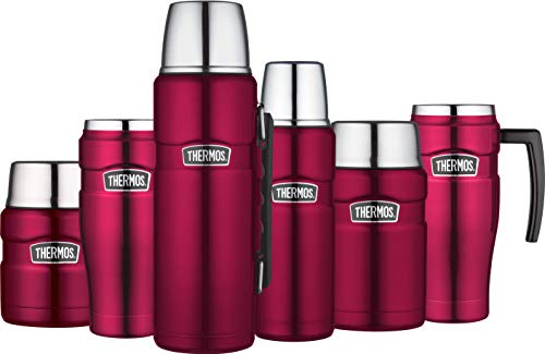 THERMOS Food Flask, Stainless Steel, Raspberry, 710ml