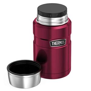 THERMOS Food Flask, Stainless Steel, Raspberry, 710ml
