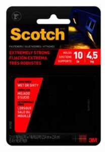scotch rfd7021 1" x 1" black extreme fasteners 12 count