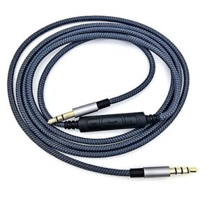 audio cable with in-line mic remote volume compatible with sony mdr-10r, mdr-1rbt, mdr-10rbt, mdr-1a headphone and compatible with samsung galaxy huawei android