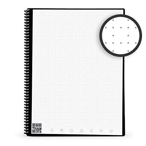 Rocketbook Smart Reusable Notebook Set - Dot-Grid Eco-Friendly Notebook with 2 Pilot Frixion Pens & 2 Microfiber Cloths Included - Light Blue Covers, Executive (6" x 8.8”) & Mini Size (3.5" x 5.5")