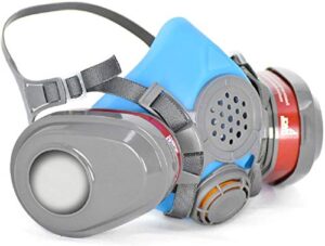 parcil distribution t-61 half face respirator - double activated charcoal air filter – industrial grade quality