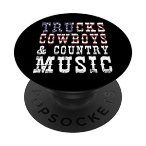 trucks cowboys & country music country girl designs popsockets popgrip: swappable grip for phones & tablets