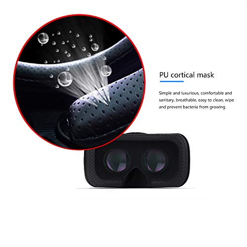 VR Headset with Remote Controller,3D Glasses Virtual Reality Headset for VR Games & 3D Movies, VR Headset for iPhone & Android Phone,VR Glasses Suitable for Kids and Adults