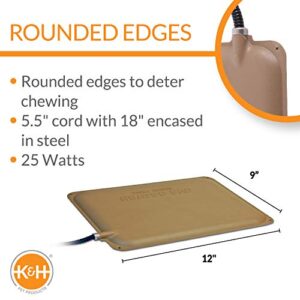 K&H PET PRODUCTS Outdoor Small Animal Heated Pad for Rabbits and Small Animals Tan 9 X 12 Inches