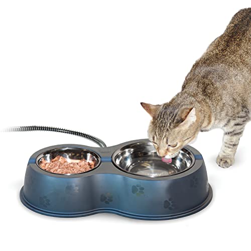 K&H Pet Products Thermo-Kitty Café Outdoor Heated Cat Bowl - No More Frozen Food or Water