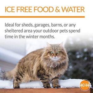 K&H Pet Products Thermo-Kitty Café Outdoor Heated Cat Bowl - No More Frozen Food or Water