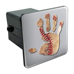 graphics & more hand print baseball get a grip tow trailer hitch cover plug insert