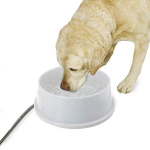 k&h pet products thermal-bowl outdoor heated cat & dog water bowl granite 1.5 gallons
