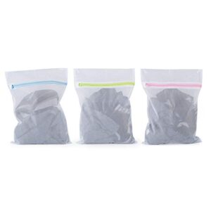 Mesh Laundry Bags 6-Pack Medium 16 x 12 Inch Laundry Wash Bag Colorful Zipper for Delicates, Blouse, Hosiery, Stocking, Underwear, Bra Lingerie, Sweater, Travel Storage Bag