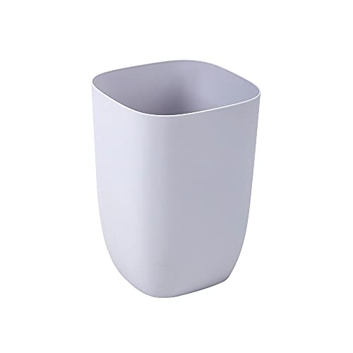 mingol Bathroom Trash Can, Small Garbage Can for Bedroom, Living Room, Kitchen, Slim Cute Plastic Waste Basket for Office, 7L, Grey