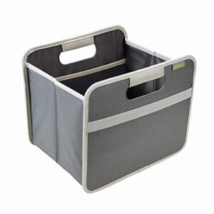 meori collapsible storage bin small foldable box, 1-pack, granite