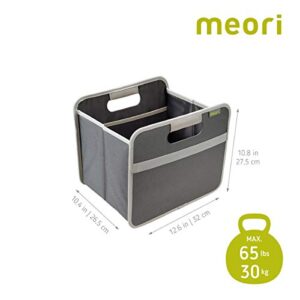 meori Collapsible Storage bin Small Foldable Box, 1-Pack, Granite