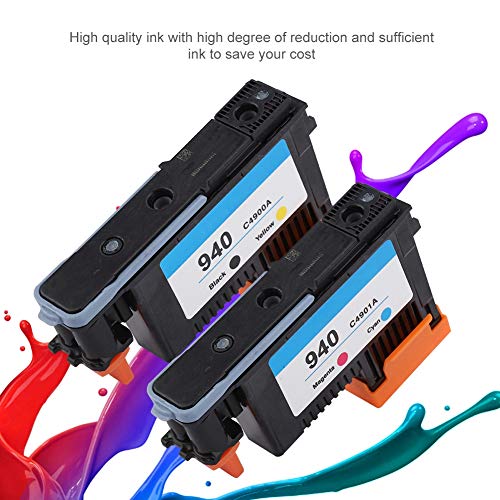 Ink Cartridges Replacement Print Head Compatible for Officejet HP 940 C4900A C4901A 8000 8500 Series(CMYK)