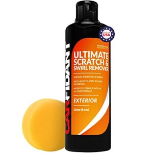 carfidant scratch and swirl remover - ultimate car scratch remover compound - auto polish & paint restorer - easily repair paint scratches, scuffs, water spots! car buffer kit