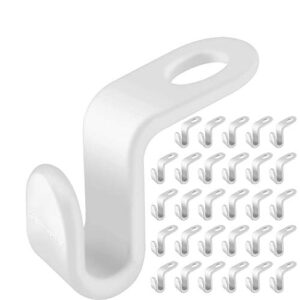 clothes hanger connector hooks, 60pcs cascading clothes hangers for heavy duty space saving cascading connection hooks for clothes closet, white