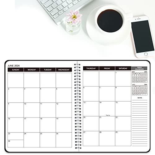 Office Planner July 2023 - June 2025 Monthly Calendar Planner - 9×11 Inch Time Management Personal Planner Hard PVC Cover with Spiral Bound