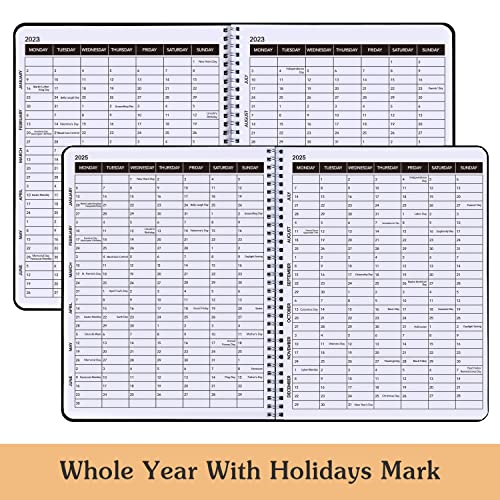 Office Planner July 2023 - June 2025 Monthly Calendar Planner - 9×11 Inch Time Management Personal Planner Hard PVC Cover with Spiral Bound