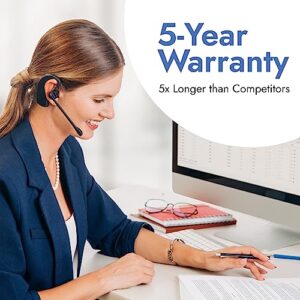 Leitner LH380 – Wireless Office Headset with Mic – Computer, Telephone, and Cell Phone Headset – On-Ear