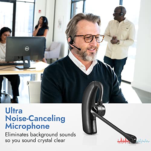 Leitner LH380 – Wireless Office Headset with Mic – Computer, Telephone, and Cell Phone Headset – On-Ear