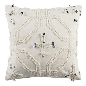 Safavieh Home Collection Daphne White 20 x 20-inch Decorative Accent Pillow