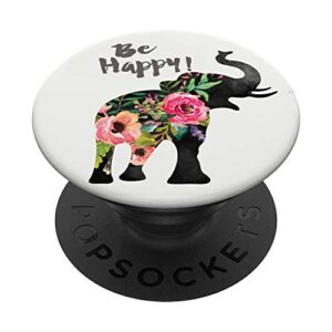 optimistic elephant - phone mount, hand holder knob 6631 popsockets popgrip: swappable grip for phones & tablets