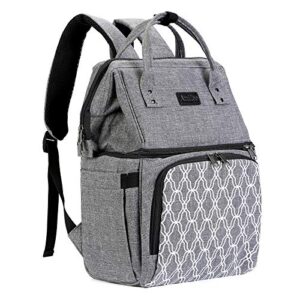 amhoo insulated lunch box cooler backpack waterproof leak-proof lunch bag tote for men women hiking beach picnic trip with strongest ykk zipper gray